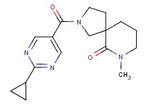 2-[(2-cyclopropyl-5-pyrimidinyl)carbonyl]-7-methyl-2,7-diazaspiro[4.5]decan-6-one