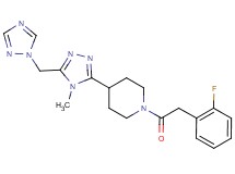 1-[(2-fluorophenyl)acetyl]-4-[4-methyl-5-(1H-1,2,4-triazol-1-ylmethyl)-4H-1,2,4-triazol-3-yl]piperidine