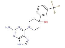 1-(2-amino-9H-purin-6-yl)-4-[3-(trifluoromethyl)phenyl]-4-piperidinol