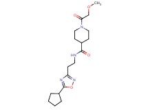 N-[2-(5-cyclopentyl-1,2,4-oxadiazol-3-yl)ethyl]-1-(methoxyacetyl)-4-piperidinecarboxamide