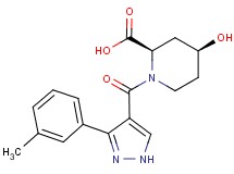 (2R*,4S*)-4-hydroxy-1-{[3-(3-methylphenyl)-1H-pyrazol-4-yl]carbonyl}piperidine-2-carboxylic acid
