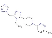 3-{4-[4-ethyl-5-(1H-1,2,4-triazol-1-ylmethyl)-4H-1,2,4-triazol-3-yl]piperidin-1-yl}-6-methylpyridazine