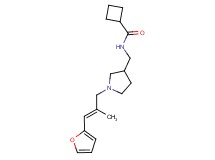 N-({1-[(2E)-3-(2-furyl)-2-methylprop-2-en-1-yl]pyrrolidin-3-yl}methyl)cyclobutanecarboxamide