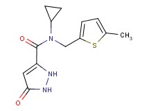 N-cyclopropyl-N-[(5-methyl-2-thienyl)methyl]-5-oxo-2,5-dihydro-1H-pyrazole-3-carboxamide