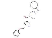 N-(1,4,5,6,7,8-hexahydrocyclohepta[c]pyrazol-3-ylmethyl)-N-methyl-5-(phenoxymethyl)-1H-pyrazole-3-carboxamide