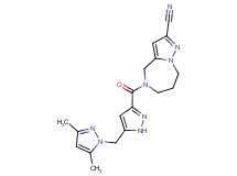 5-({5-[(3,5-dimethyl-1H-pyrazol-1-yl)methyl]-1H-pyrazol-3-yl}carbonyl)-5,6,7,8-tetrahydro-4H-pyrazolo[1,5-a][1,4]diazepine-2-carbonitrile