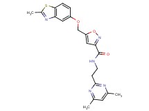 N-[2-(4,6-dimethyl-2-pyrimidinyl)ethyl]-5-{[(2-methyl-1,3-benzothiazol-5-yl)oxy]methyl}-3-isoxazolecarboxamide