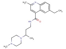 6-ethyl-2-methyl-N-[3-(4-methyl-1-piperazinyl)butyl]-4-quinolinecarboxamide