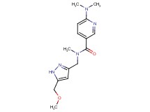 6-(dimethylamino)-N-{[5-(methoxymethyl)-1H-pyrazol-3-yl]methyl}-N-methylnicotinamide