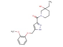 3-ethyl-1-({5-[(2-methoxyphenoxy)methyl]-1H-pyrazol-3-yl}carbonyl)piperidin-3-ol