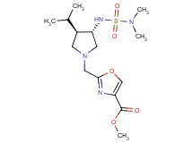 methyl 2-[((3S*,4R*)-3-{[(dimethylamino)sulfonyl]amino}-4-isopropyl-1-pyrrolidinyl)methyl]-1,3-oxazole-4-carboxylate