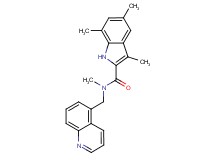 N,3,5,7-tetramethyl-N-(5-quinolinylmethyl)-1H-indole-2-carboxamide