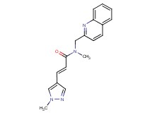(2E)-N-methyl-3-(1-methyl-1H-pyrazol-4-yl)-N-(quinolin-2-ylmethyl)acrylamide