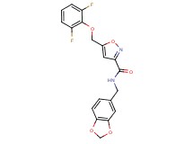 N-(1,3-benzodioxol-5-ylmethyl)-5-[(2,6-difluorophenoxy)methyl]-3-isoxazolecarboxamide