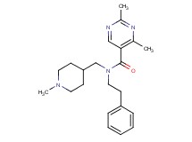 2,4-dimethyl-N-[(1-methylpiperidin-4-yl)methyl]-N-(2-phenylethyl)pyrimidine-5-carboxamide
