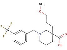 3-(3-methoxypropyl)-1-[3-(trifluoromethyl)benzyl]-3-piperidinecarboxylic acid