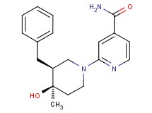 2-[(3S*,4R*)-3-benzyl-4-hydroxy-4-methyl-1-piperidinyl]isonicotinamide