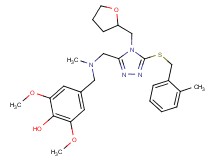 2,6-dimethoxy-4-[(methyl{[5-[(2-methylbenzyl)thio]-4-(tetrahydro-2-furanylmethyl)-4H-1,2,4-triazol-3-yl]methyl}amino)methyl]phenol