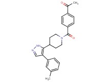 1-[4-({4-[4-(3-methylphenyl)-1H-pyrazol-5-yl]piperidin-1-yl}carbonyl)phenyl]ethanone