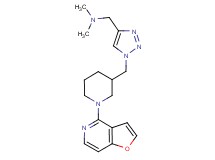 ({1-[(1-furo[3,2-c]pyridin-4-yl-3-piperidinyl)methyl]-1H-1,2,3-triazol-4-yl}methyl)dimethylamine bis(trifluoroacetate)