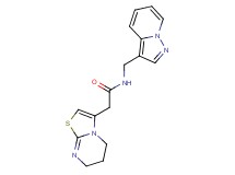 2-(6,7-dihydro-5H-[1,3]thiazolo[3,2-a]pyrimidin-3-yl)-N-(pyrazolo[1,5-a]pyridin-3-ylmethyl)acetamide