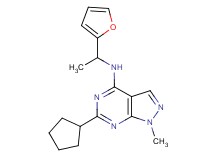 6-cyclopentyl-N-[1-(2-furyl)ethyl]-1-methyl-1H-pyrazolo[3,4-d]pyrimidin-4-amine