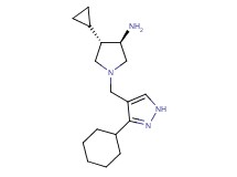 rel-(3R,4S)-1-[(3-cyclohexyl-1H-pyrazol-4-yl)methyl]-4-cyclopropyl-3-pyrrolidinamine dihydrochloride