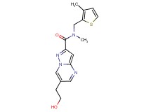 6-(2-hydroxyethyl)-N-methyl-N-[(3-methyl-2-thienyl)methyl]pyrazolo[1,5-a]pyrimidine-2-carboxamide