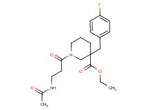 ethyl 1-(N-acetyl-beta-alanyl)-3-(4-fluorobenzyl)-3-piperidinecarboxylate