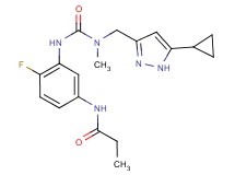 N-[3-({[[(5-cyclopropyl-1H-pyrazol-3-yl)methyl](methyl)amino]carbonyl}amino)-4-fluorophenyl]propanamide