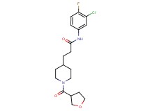 N-(3-chloro-4-fluorophenyl)-3-[1-(tetrahydro-3-furanylcarbonyl)-4-piperidinyl]propanamide