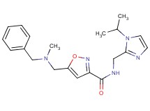 5-{[benzyl(methyl)amino]methyl}-N-[(1-isopropyl-1H-imidazol-2-yl)methyl]isoxazole-3-carboxamide