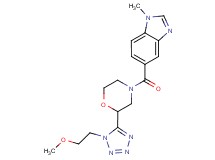 5-({2-[1-(2-methoxyethyl)-1H-tetrazol-5-yl]morpholin-4-yl}carbonyl)-1-methyl-1H-benzimidazole