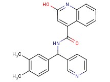 N-[(3,4-dimethylphenyl)(3-pyridinyl)methyl]-2-hydroxy-4-quinolinecarboxamide