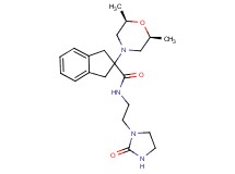 2-[(2R*,6S*)-2,6-dimethyl-4-morpholinyl]-N-[2-(2-oxo-1-imidazolidinyl)ethyl]-2-indanecarboxamide