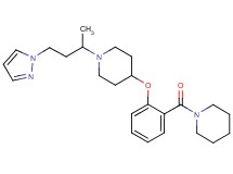 1-[1-methyl-3-(1H-pyrazol-1-yl)propyl]-4-[2-(1-piperidinylcarbonyl)phenoxy]piperidine