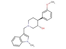 (3S*,4S*)-4-(3-methoxyphenyl)-1-[(1-methyl-1H-indol-3-yl)methyl]piperidin-3-ol
