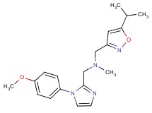 1-(5-isopropylisoxazol-3-yl)-N-{[1-(4-methoxyphenyl)-1H-imidazol-2-yl]methyl}-N-methylmethanamine