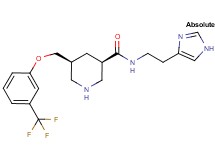 (3R,5S)-N-[2-(1H-imidazol-4-yl)ethyl]-5-{[3-(trifluoromethyl)phenoxy]methyl}-3-piperidinecarboxamide