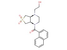 2-[(4aR*,7aS*)-4-(1-naphthoyl)-6,6-dioxidohexahydrothieno[3,4-b]pyrazin-1(2H)-yl]ethanol