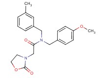 N-(4-methoxybenzyl)-N-(3-methylbenzyl)-2-(2-oxo-1,3-oxazolidin-3-yl)acetamide