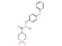 N-methyl-N-(4-phenoxybenzyl)tetrahydro-2H-thiopyran-4-carboxamide 1,1-dioxide