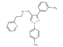 N-{[3-(3-methylphenyl)-1-(4-methylphenyl)-1H-pyrazol-4-yl]methyl}-2-(2-pyridinyl)ethanamine