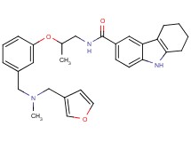 N-[2-(3-{[(3-furylmethyl)(methyl)amino]methyl}phenoxy)propyl]-2,3,4,9-tetrahydro-1H-carbazole-6-carboxamide