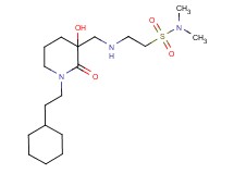 2-({[1-(2-cyclohexylethyl)-3-hydroxy-2-oxopiperidin-3-yl]methyl}amino)-N,N-dimethylethanesulfonamide