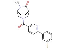 (1S*,5R*)-3-{[6-(3-fluorophenyl)-3-pyridinyl]carbonyl}-6-methyl-3,6-diazabicyclo[3.2.2]nonan-7-one