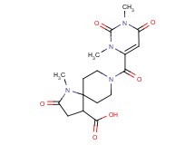 8-[(1,3-dimethyl-2,6-dioxo-1,2,3,6-tetrahydropyrimidin-4-yl)carbonyl]-1-methyl-2-oxo-1,8-diazaspiro[4.5]decane-4-carboxylic acid
