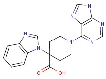 4-(1H-benzimidazol-1-yl)-1-(9H-purin-6-yl)piperidine-4-carboxylic acid