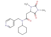 N-cyclohexyl-2-(1,3-dimethyl-2,5-dioxoimidazolidin-4-yl)-N-(pyridin-4-ylmethyl)acetamide