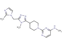 N-methyl-2-(4-{4-methyl-5-[(2-methyl-1H-imidazol-1-yl)methyl]-4H-1,2,4-triazol-3-yl}piperidin-1-yl)pyrimidin-4-amine